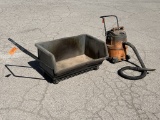 (2)pc-Rolling Heavy Material Cart,Rigid Shop Vac-B