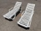 (2) Outdoor Patio Hard Plastic Lounge Chairs