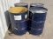 (4)pcs - 50 GAL Clean Food Grade Blue Steel Drums
