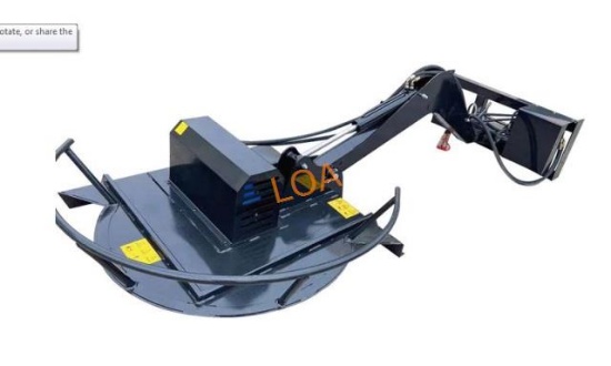 UNUSED 48" Skid-Steer Hydraulic Brush Swing Mower
