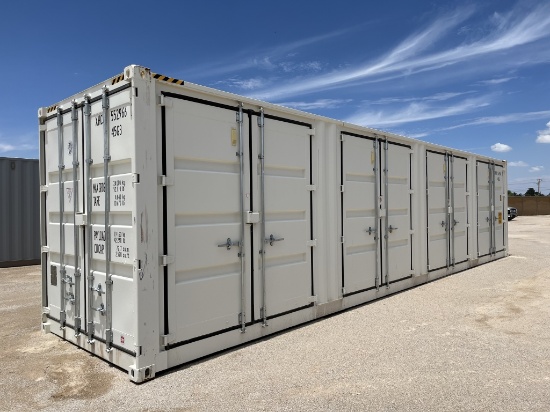 40FT Shipping Container w/4Double Side Doors-1Trip