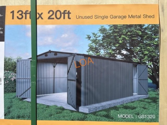 UNUSED 13FT x 20FT Steel Garage Shed