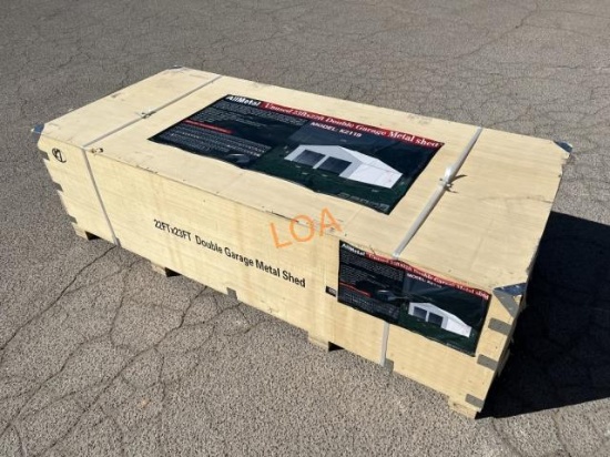 UNUSED 23FT x 22FT Double Garage Metal Shed