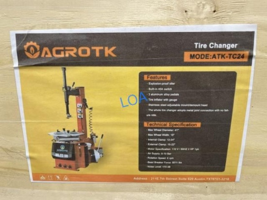 UNUSED AGT ATK-TC24 Tire Changer in Boxed Crate