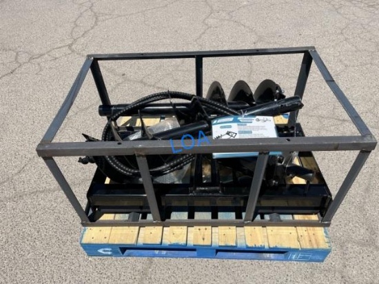 2026 Skid-Steer Hydraulic BLK Auger Set w/ 3 Bits