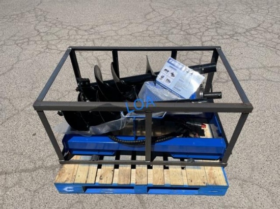 2026 Skid-Steer Hydraulic Blue Auger Set w/ 3 Bits