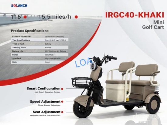 2026 NEW IRGC40 Electric Mini Golf Cart- Khaki