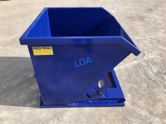 UNUSED 1 cuyd Forklift / Skid-Steer Dumping Hopper