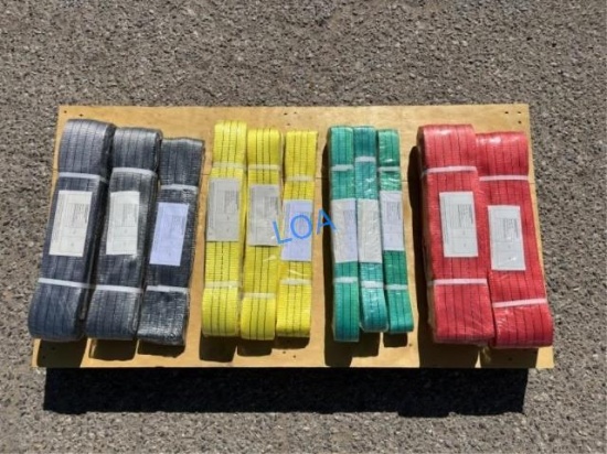 2026 - (11)pcs Assorted Heavy Lifting Web Slings