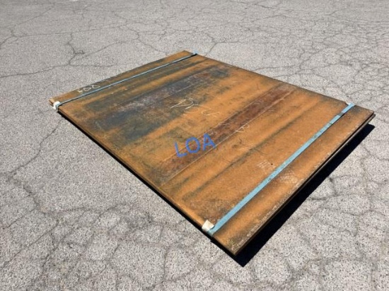 (2)pcs-3/4" Thick Steel Flat Road Plates,73" x 97"