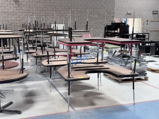 School Surplus- Aprx(31)pcs Row of Tables