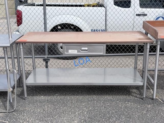 School Surplus- Kitchen WorkTop Table w/ 1 Drawer