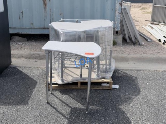 School Surplus- Aprx(6)pcs Ceramic Top Tables