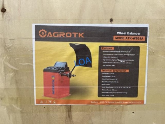 UNUSED AGT ATK-WB24A Wheel Balancer in Crate