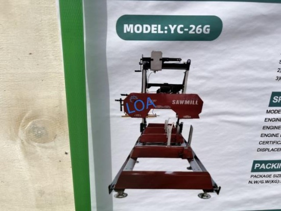 UNUSED AGT YC-26G Portable Sawmill in Crate