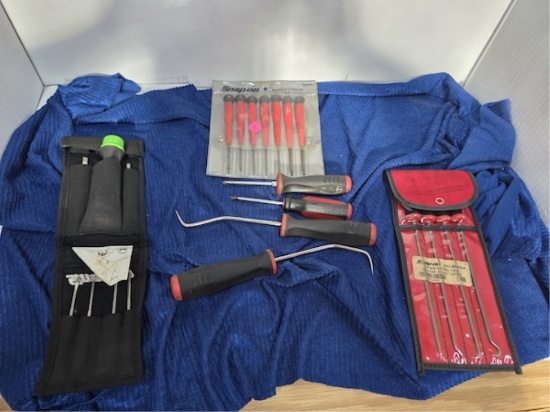 Snap-on Various Sets Of Picks And Screw Drivers