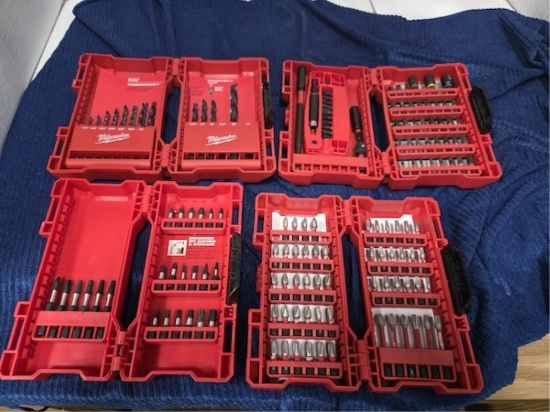 (4) Sets Of Milwaukee Drill Bits