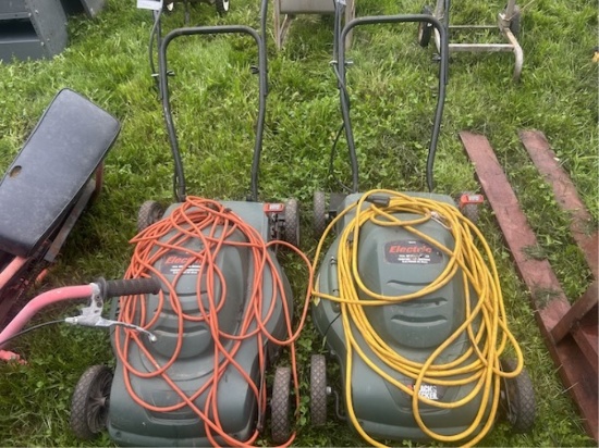 (2) Electric Black & Decker Lawn Mowers