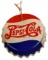 Pepsi Cola Bottle Cap Diecut Cardboard Fan Pull