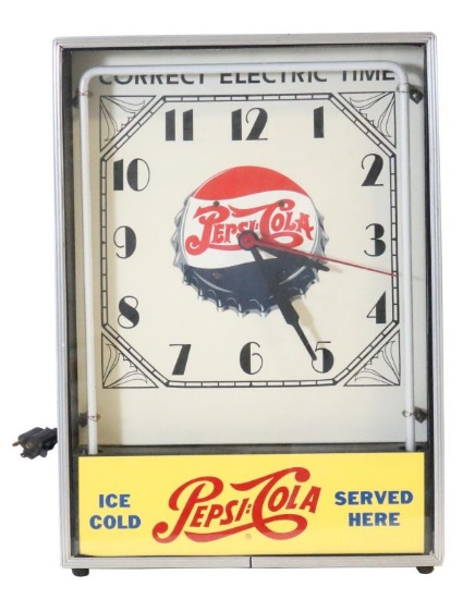 Correct Electric Time Pepsi-Cola Neon Clock