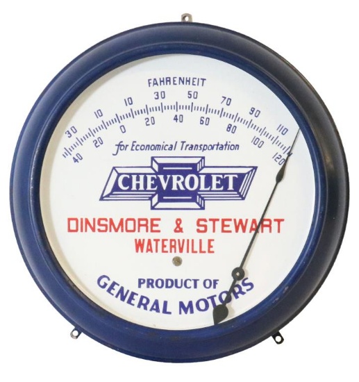 Porecelain Chevrolet Advertising Thermometer