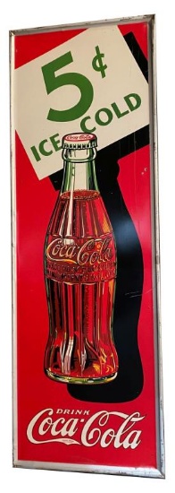 5 Cent Ice Cold Coca-Cola Tin Sign