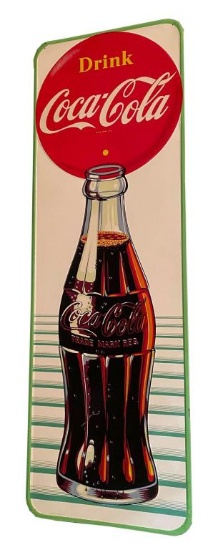Drink Coca-Cola Embossed Tin Sign