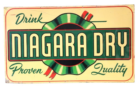 Embossed Tin Niagra Dry Tin Sign