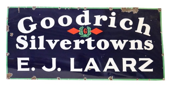Goodrich Silvertowns Porcelain Sign