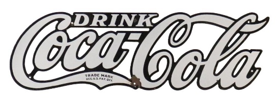 Drink Coca-Cola Diecut Porcelain Sign