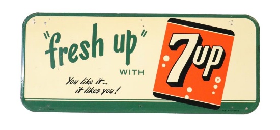 Fresh Up with 7UP Embossed Tin Sign