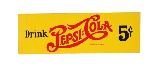 Drink Pepsi-Cola Double Dot Embossed Tin Sign