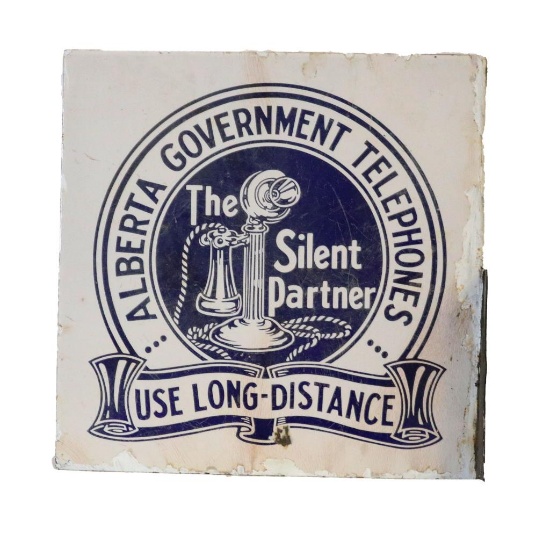 Alberta Government Telephones Porcelain Flange