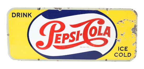 Drink Pepsi-Cola Ice Cold Porcelain Sign