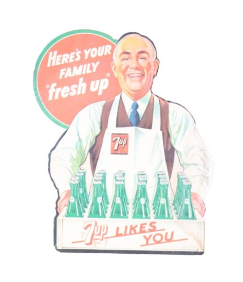 Here's Your Family Fresh Up 7UP Easel Back