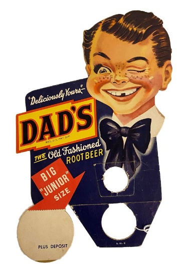 Dad's Root Beer Cardboard Bottle Topper