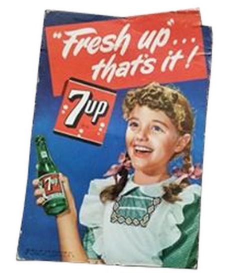 Fresh Up That's It 7UP Easel back Sign