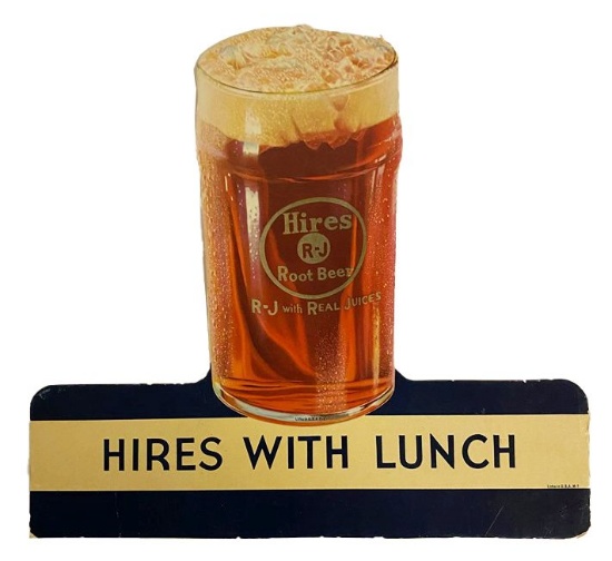 Hires with Lunch Diecut Cardboard Sign