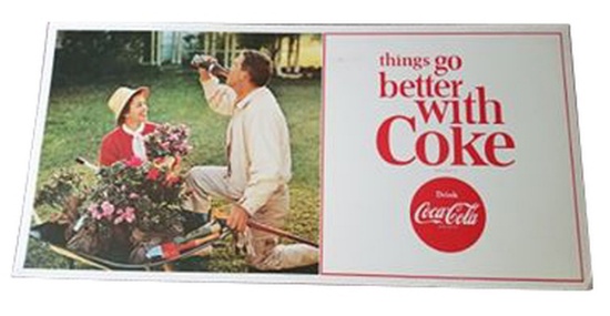 Things Go Better with Coke Cardboard Sign
