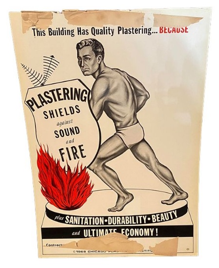Plastering Shield Against Sound and Fire Sign