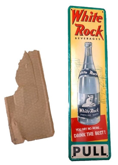 White Rock Beverage Embossed Door Push Sign
