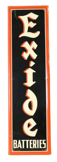 Exide Batteries Embossed Self Framed Tin Sign