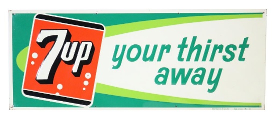 7 Up Your Thirst Away Embossed Tin Sign