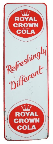 Royal Crown Cola Refreshingly Different Tin Sign