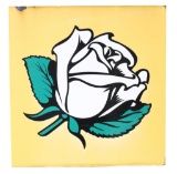 Porcelain White Rose Gasoline Sign