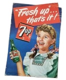 Fresh Up That's It 7UP Easel back Sign