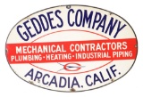 Geddes Company Mechanical Contractors Sign