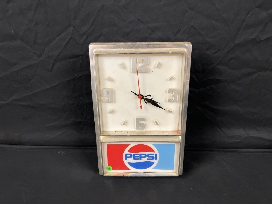 Pepsi Lighted Advertising Clock