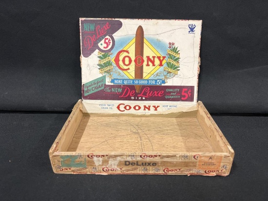 Coony Cigar Wood Box Ft Wayne, Ind.  25 Count