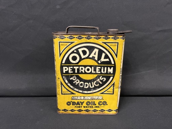 O'Day Oil Co Ft Wayne, Ind. Flat 1 Gallon Oil Can